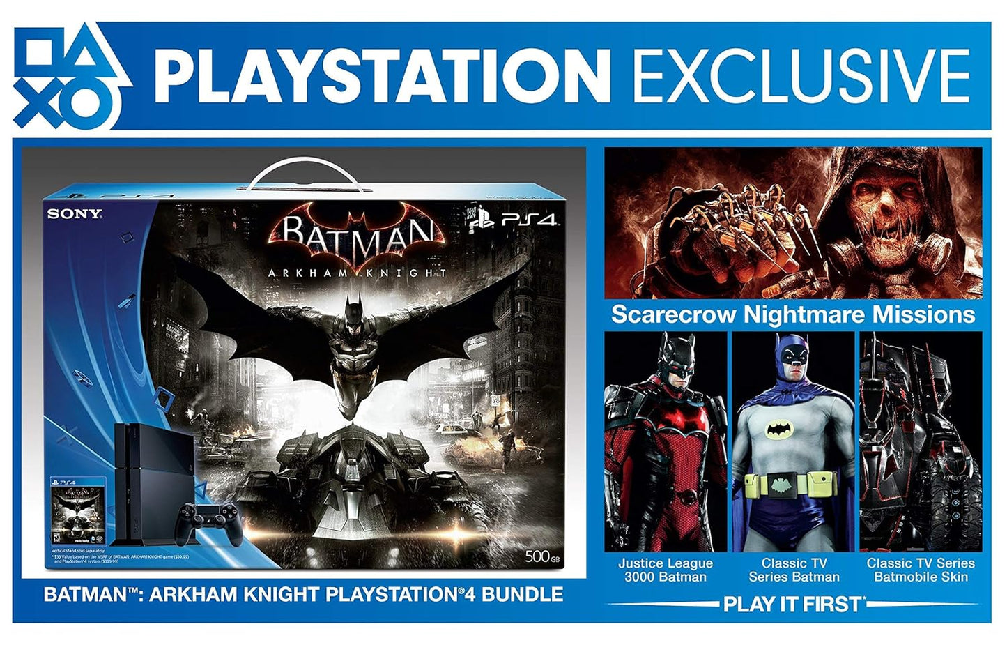 Sony PlayStation 4 500GB Batman Arkham Knight Limited Edition Renewed