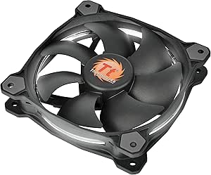 Thermaltake CL-F039-PL14WT-A Ring 14 White LED Case Fan - High Static Pressure