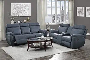 Lexicon S189301BUE*2 Valois Blue Reclining Living Room Set