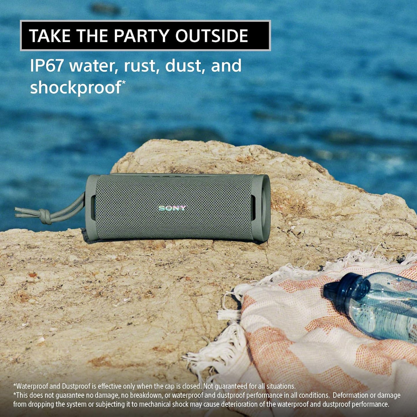 Sony SRSULT10B.UC ULT Field 1 Portable Waterproof Bluetooth Speaker