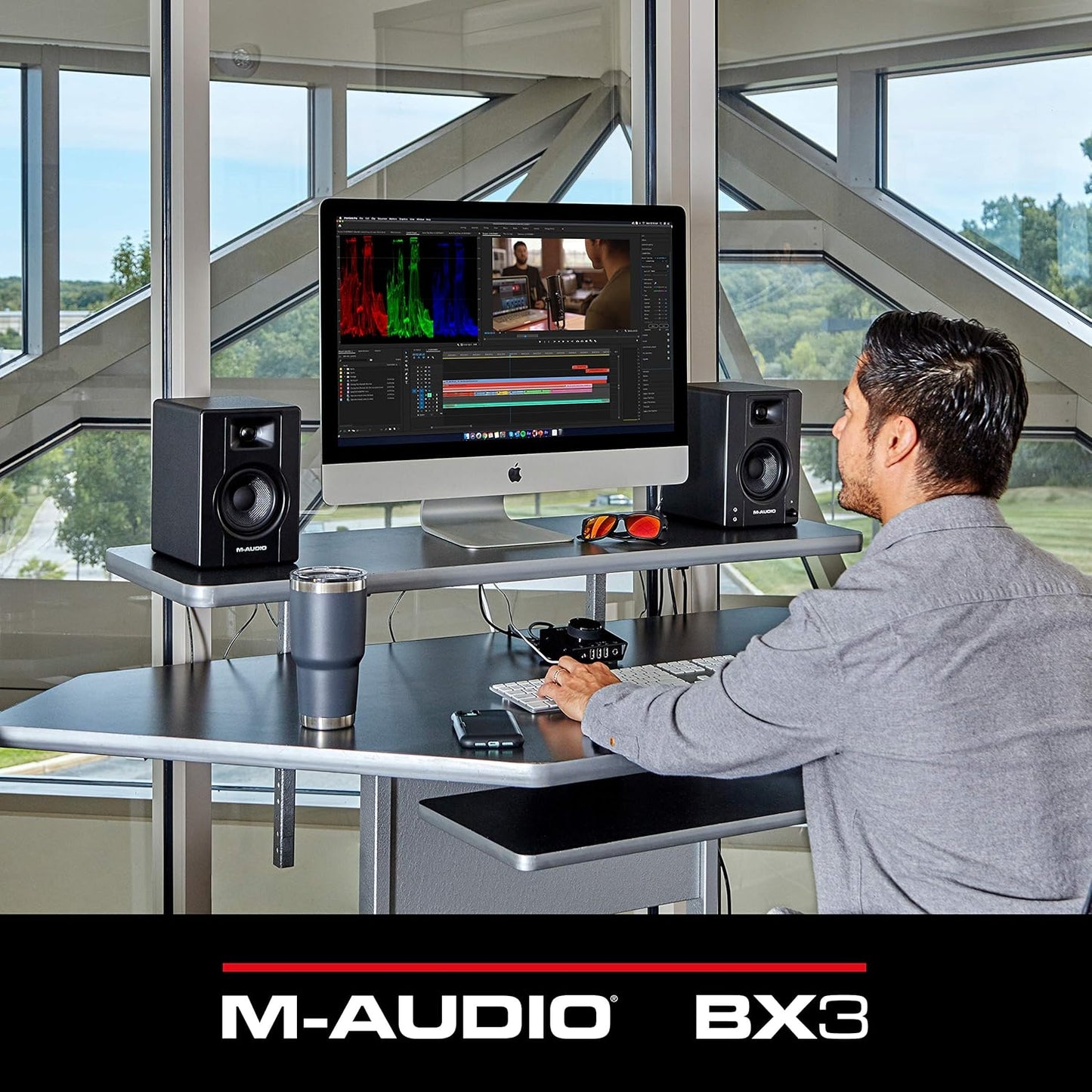 M-Audio BX3 Pair 3.5" Studio Monitor Speakers - 120W