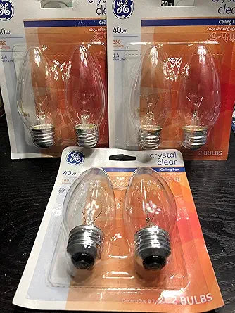 GE Decorative Light Bulbs 40W Clear 2-Pack
