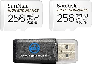 SanDisk 256GB High Endurance MicroSD Card 2-Pack with Reader