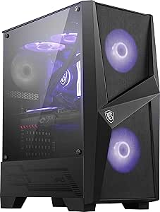 MSI MAGFORGE100M Mid-Tower Gaming PC Case — main product image