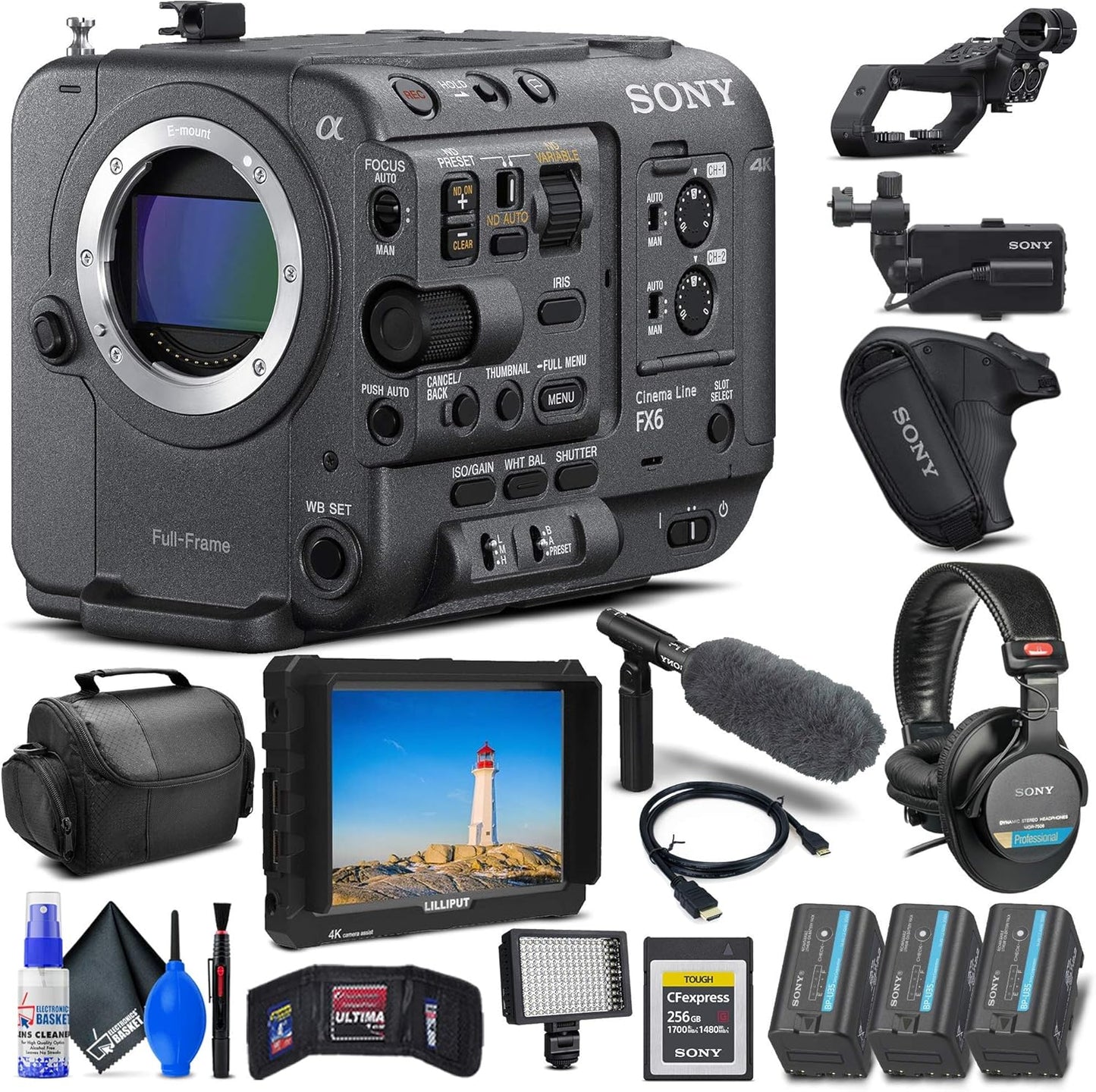 Sony ILME-FX6V FX6 Cinema Camera Bundle, Renewed