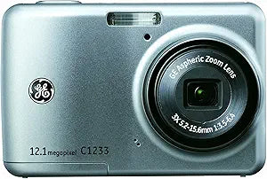 GE C1233-SL 12MP Digital Camera 3X Zoom Silver