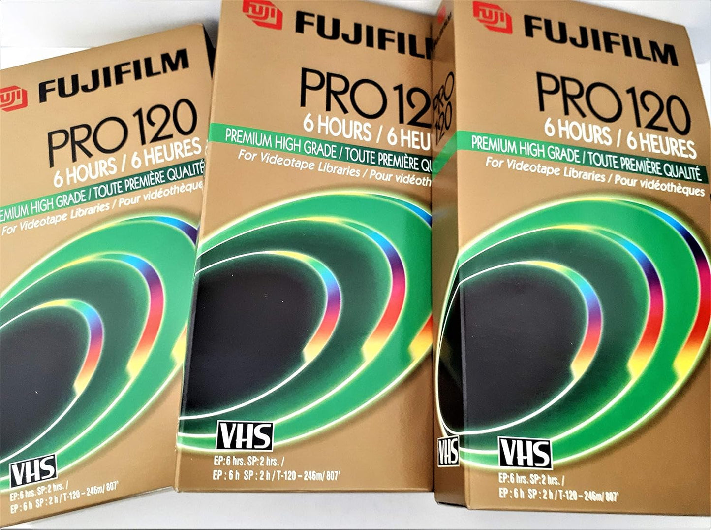 Fujifilm 23022123 PRO T-120 High-Grade VHS Tape 3-Pack
