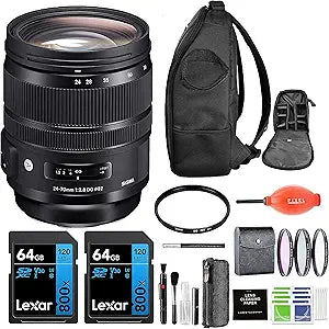 Sigma 576954 24-70mm f/2.8 Art Lens for Canon EF Bundle