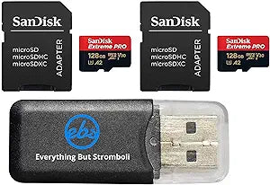 SanDisk SDSQXCY-128G-GN6MA 128GB Extreme Pro MicroSD Card 2-Pack