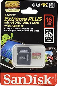 SanDisk SDSDQX-016G-A46A 16GB Extreme microSDHC UHS-1 — main product image