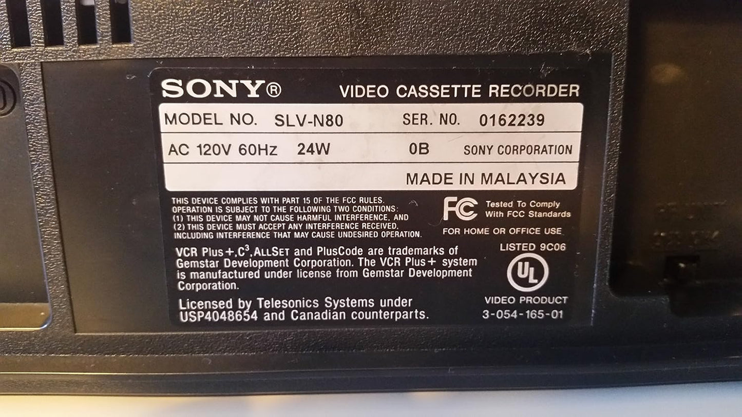 Sony SLV-N80 4-Head Hi-Fi Stereo VCR Player