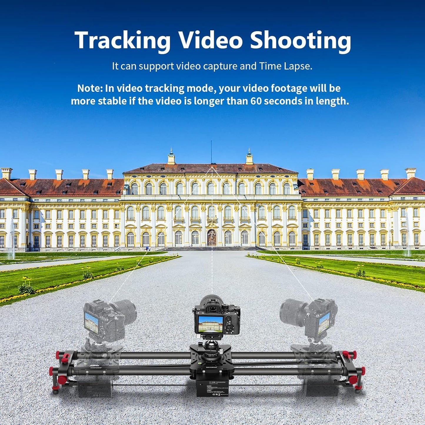 Neewer 10100850 39.4" Motorized Camera Slider Wireless Control