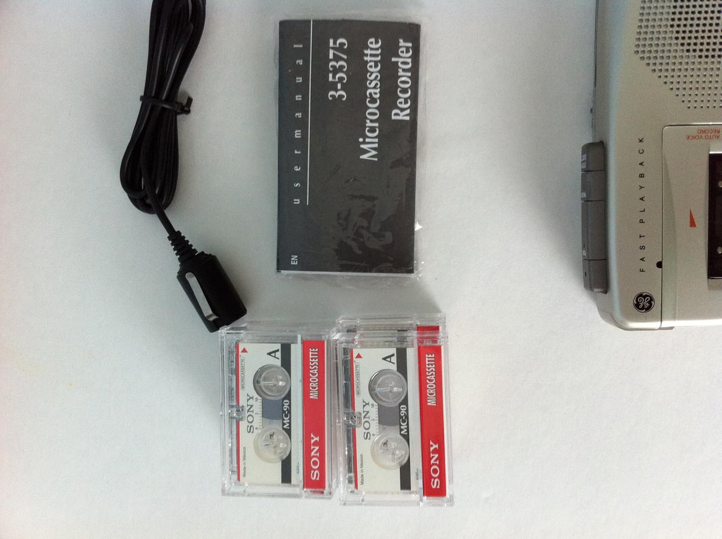 GE 35375 Handheld Micro Cassette Voice Recorder