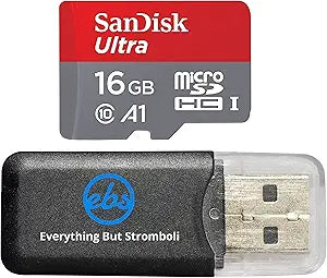 SanDisk 16G_TF_Ultra_San_R4BLK Micro SD Card with Reader