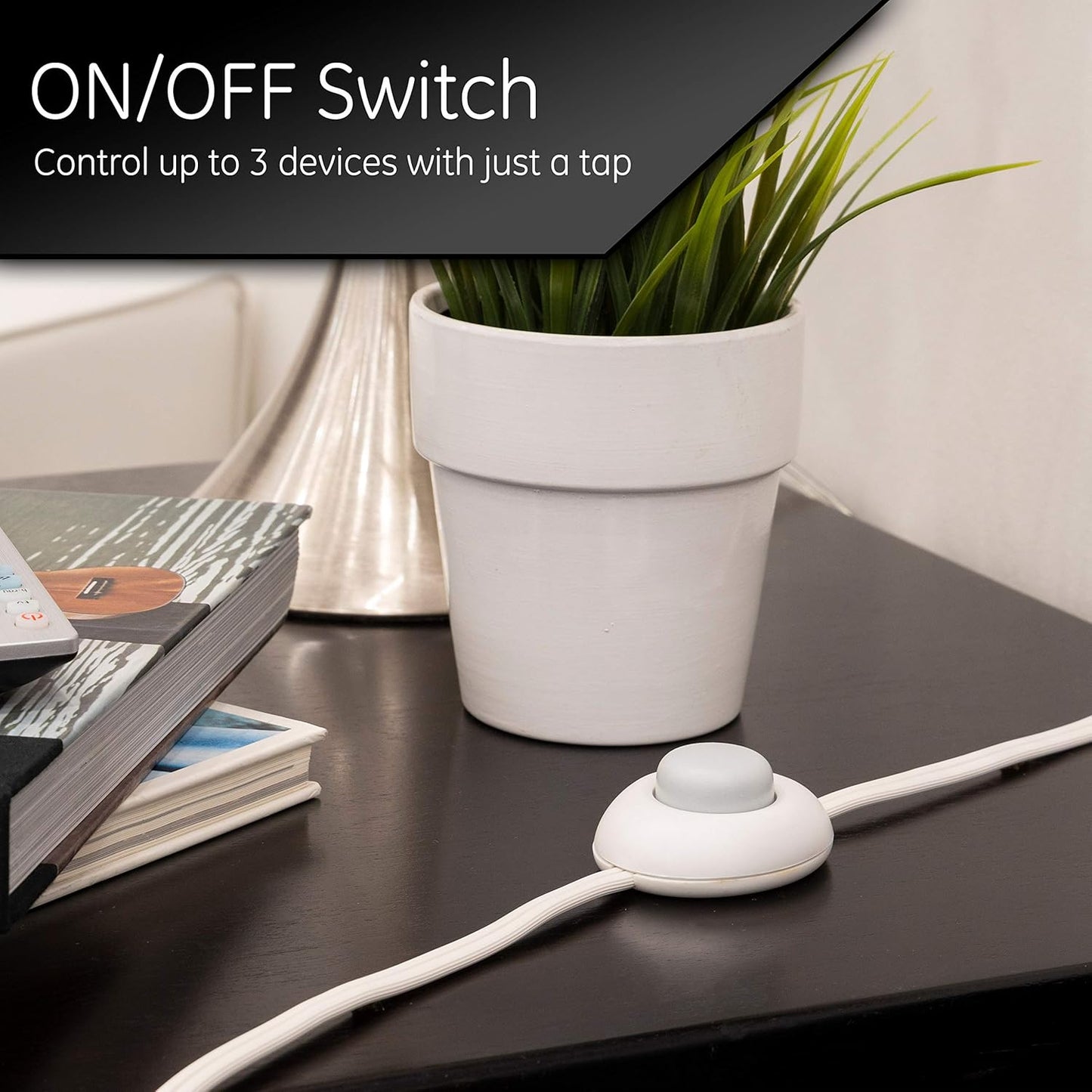 GE 39607 12ft Extension Cord with Footswitch - 3 Outlet