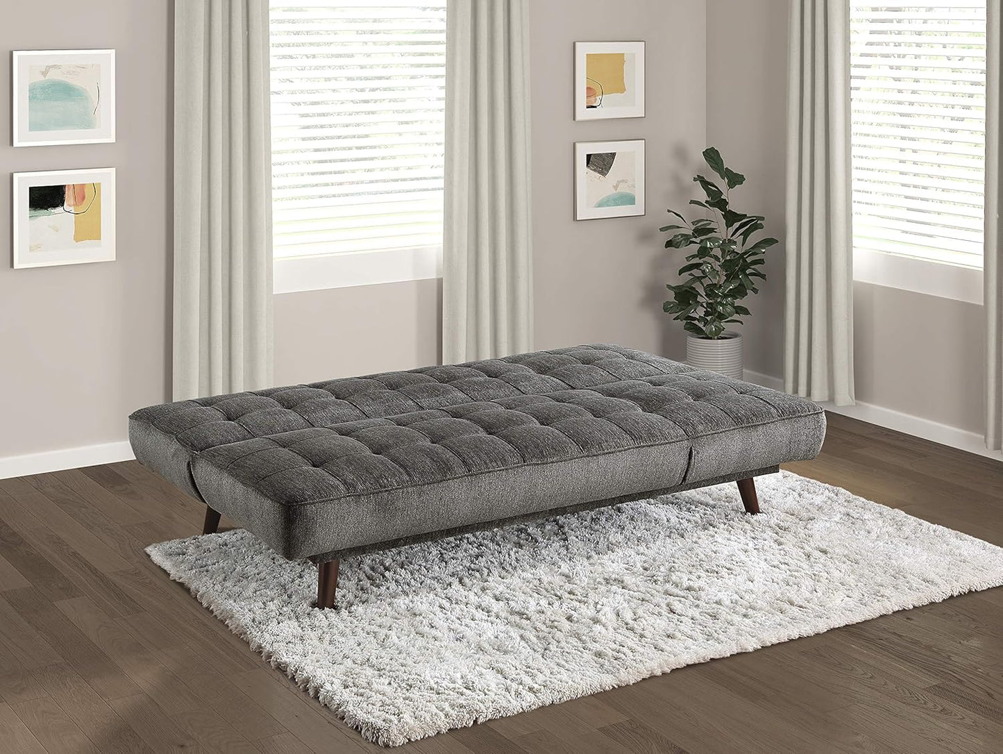 Lexicon 194840120780 Bowen Dark Gray Futon Sofa