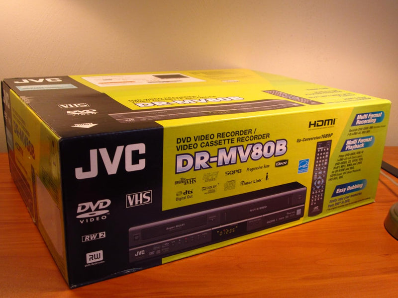 JVC DR-MV80B DVD/VCR Recorder Combo HDMI — main product image
