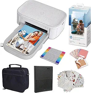 HP HPIKSTK33USAMZ Sprocket Studio Plus 4x6" Instant Photo Printer Bundle