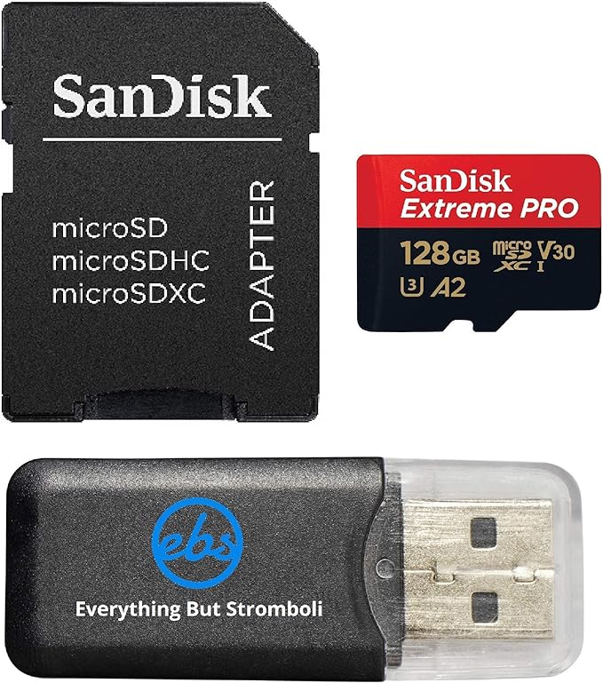 SanDisk 128GB Extreme Pro 4K Micro SD Card Reader