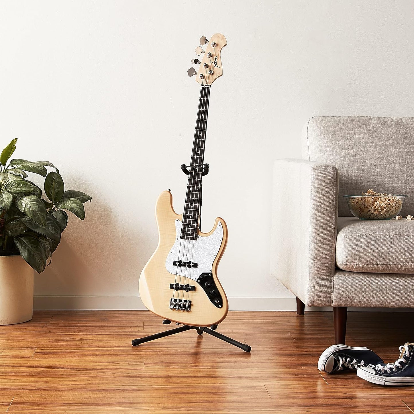 Monoprice 625741 Acoustic-Electric 4-String Bass Guitar Natural