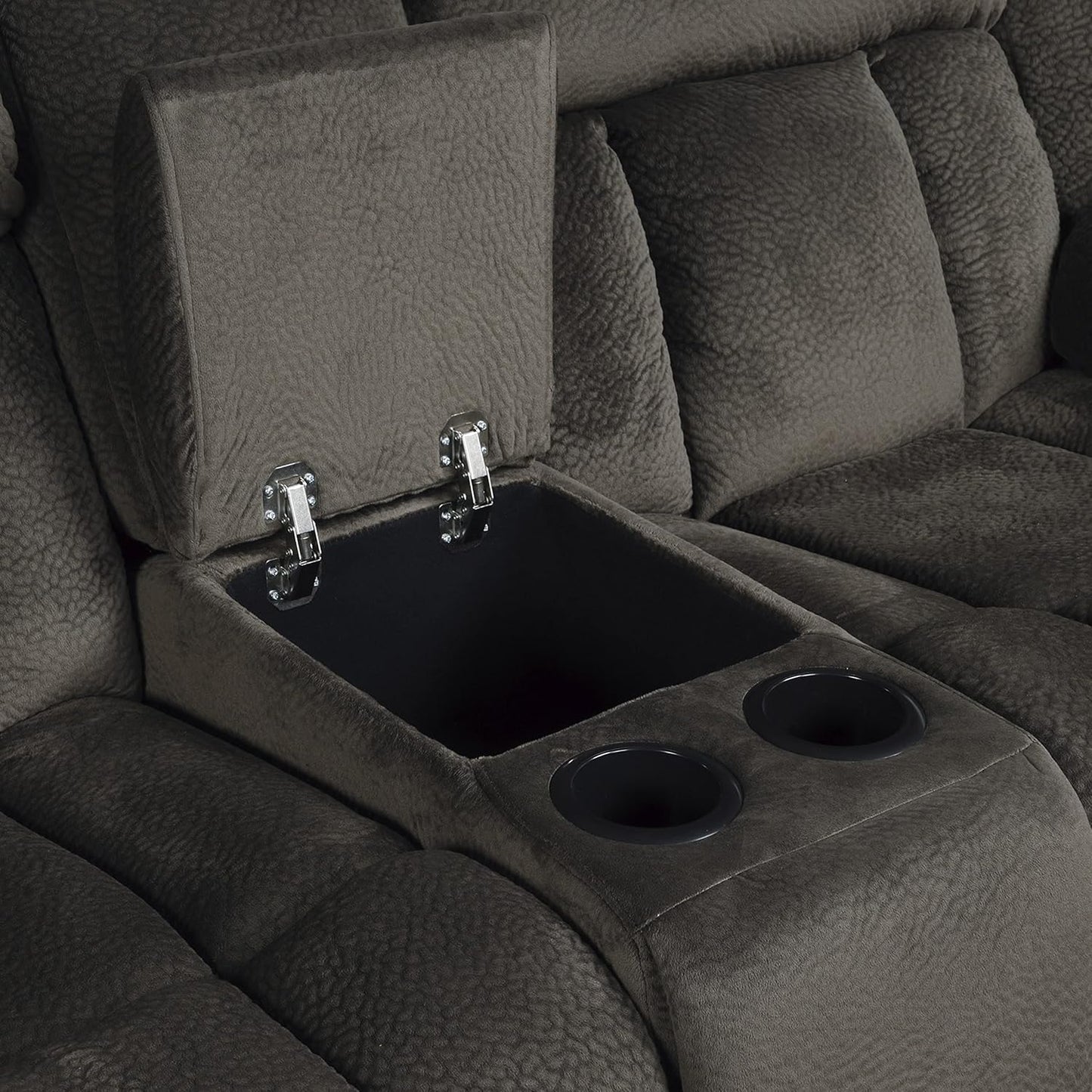 Lexicon 194840134480 Chocolate Reclining Loveseat Console