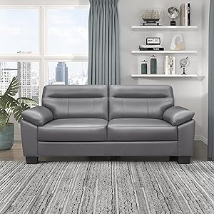 Lexicon 194840170723 Kassel Dark Gray Living Room Sofa