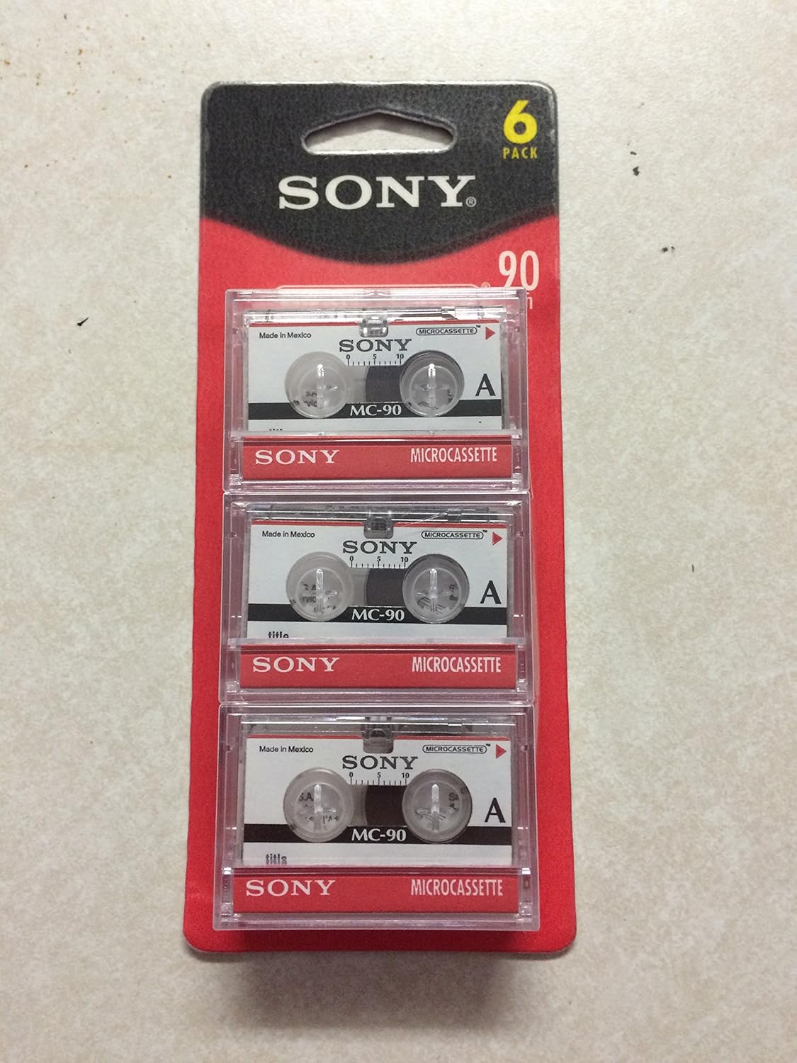 Sony LYSB001FLUYK4-CMPTRACCS MC90 Microcassette Audio Tapes 6-Pack