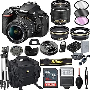 Nikon D5600 DSLR 18-55mm Lens 32GB Bundle Renewed