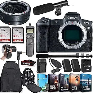 Canon EOS R Mirrorless Camera Body Adapter Bundle