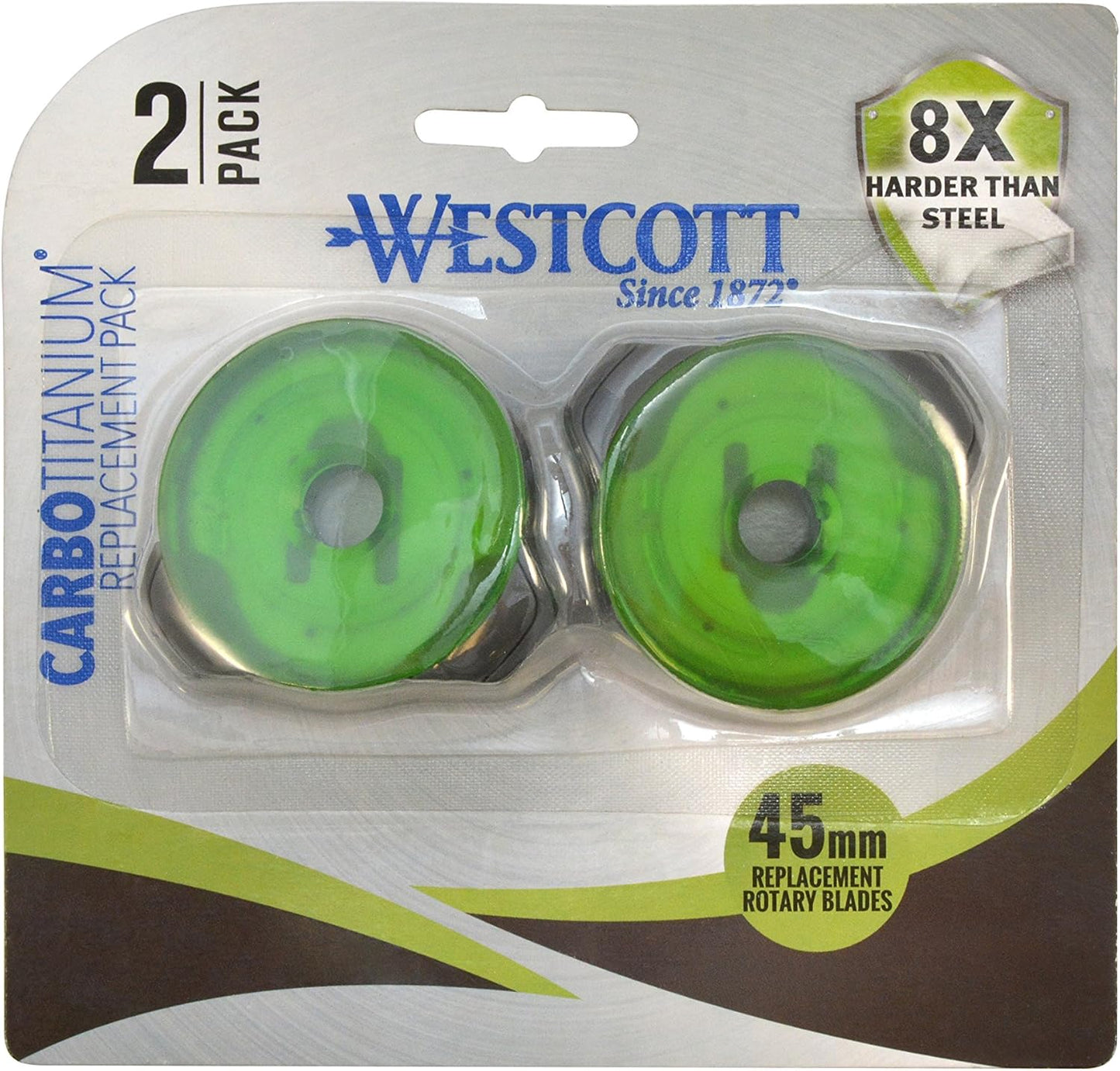 Westcott 16695 CarboTitanium 45mm Rotary Cutter Blades 2-Pack