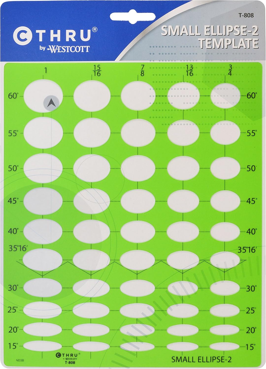 Westcott T-808 Small Ellipse Template Drafting Tool