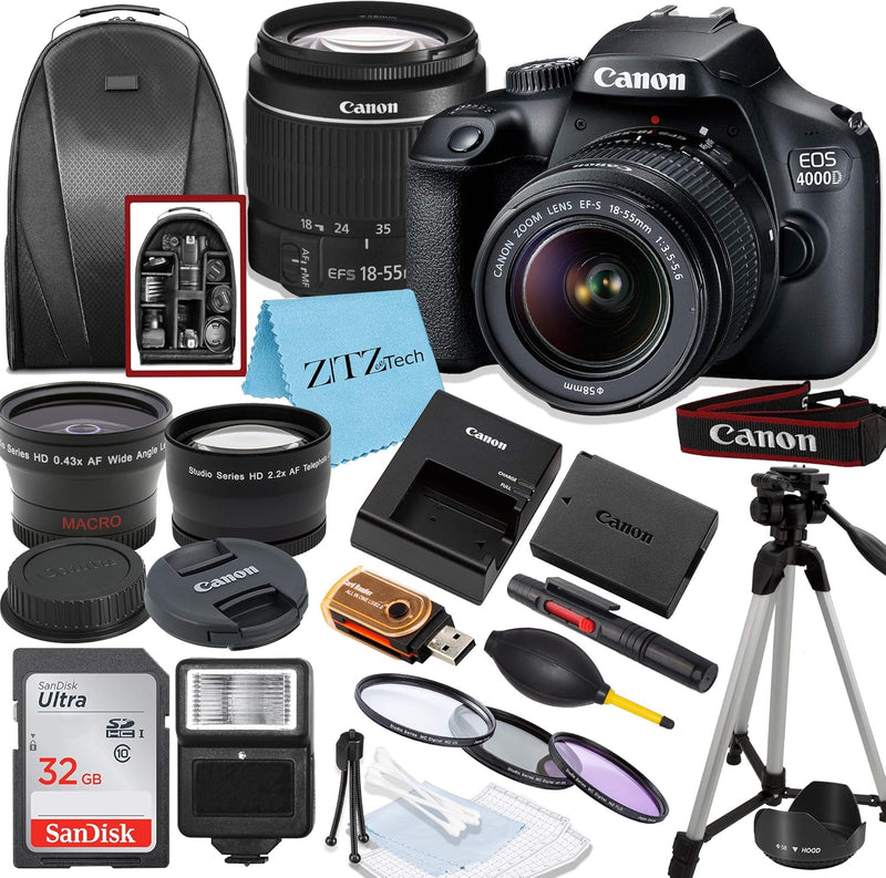 Canon MDCN4000DDC-cr EOS T100 DSLR 18-55mm Lens Bundle (Renewed) — main product image