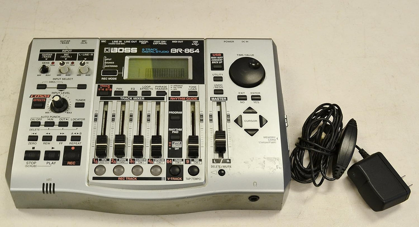 Boss BR-864 8-Track Digital Recorder Compact Studio