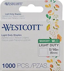 Westcott 16704 Craft Light Duty Staples (1000 Count) — main product image