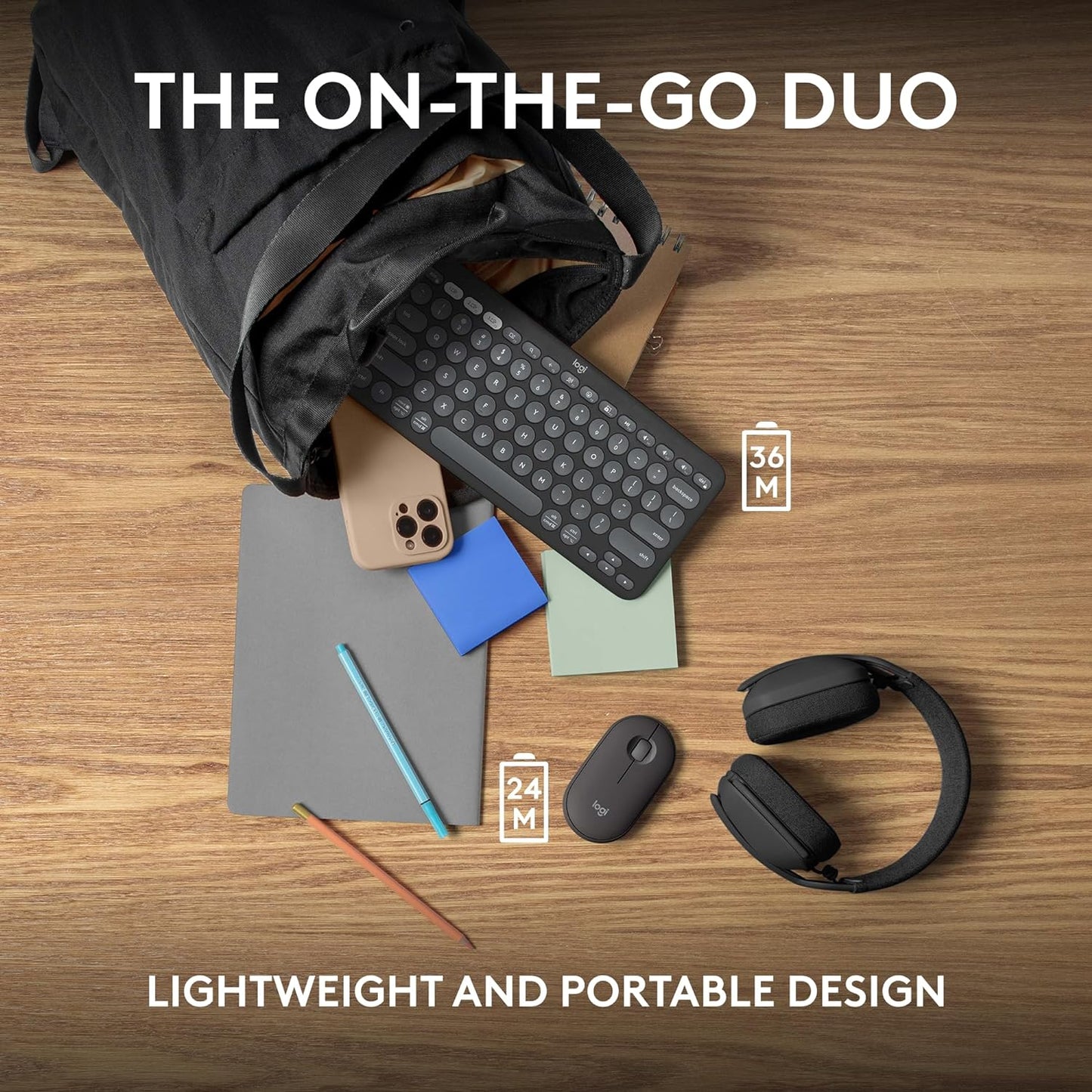 Logitech 920-012415 Pebble 2 Wireless Keyboard and Mouse Combo - Black