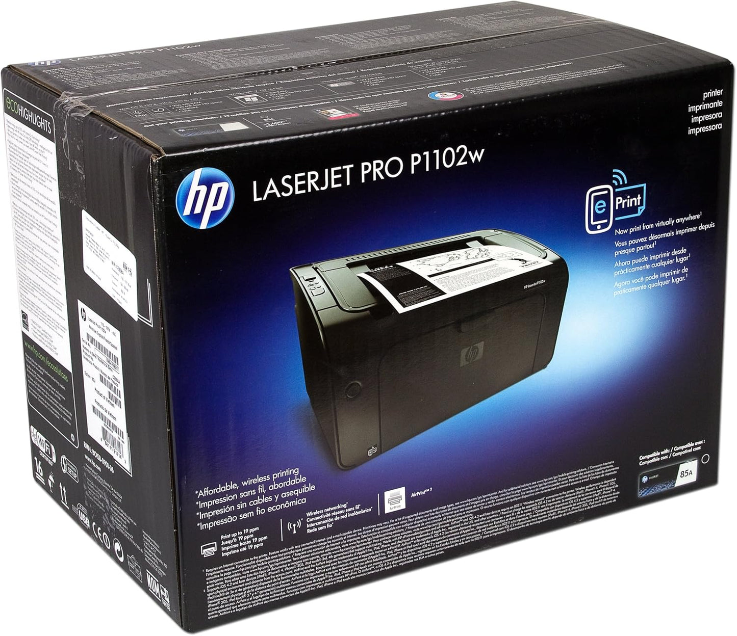 HP CE658A#BGJ LaserJet Pro P1102w Wireless Printer