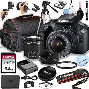 Canon Canon EOS 4000D DSLR Camera Bundle w/ 18-55mm Lens