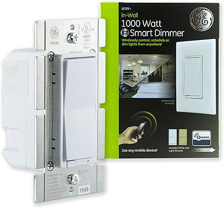 GE 12725 Z-Wave Smart Dimmer 1000W In-Wall
