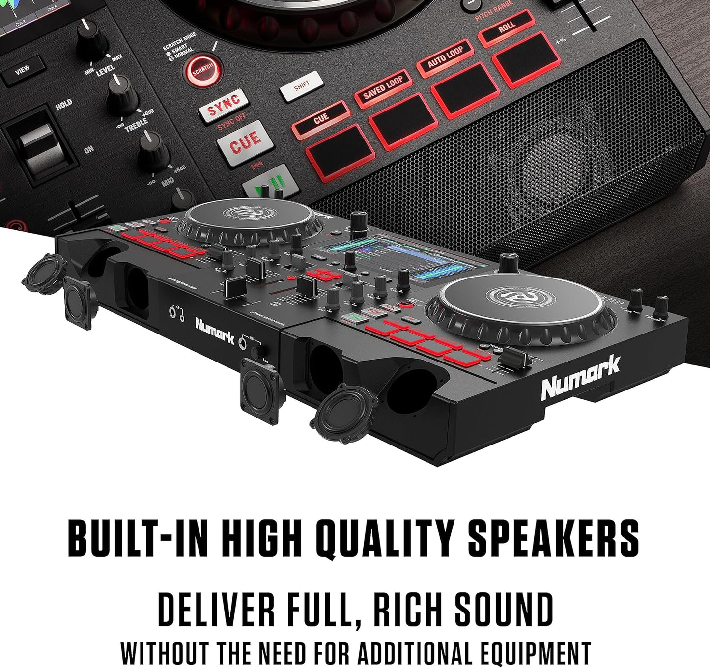 Numark MIXSTREAMPRO+ Standalone DJ Controller with Speakers and Wi-Fi