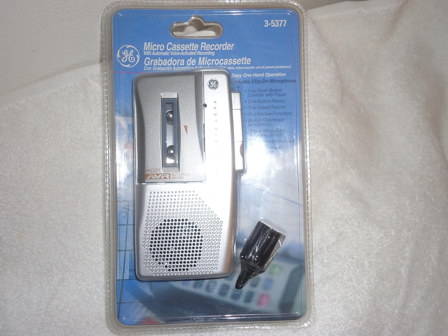 GE 35373 Portable Microcassette Voice Recorder