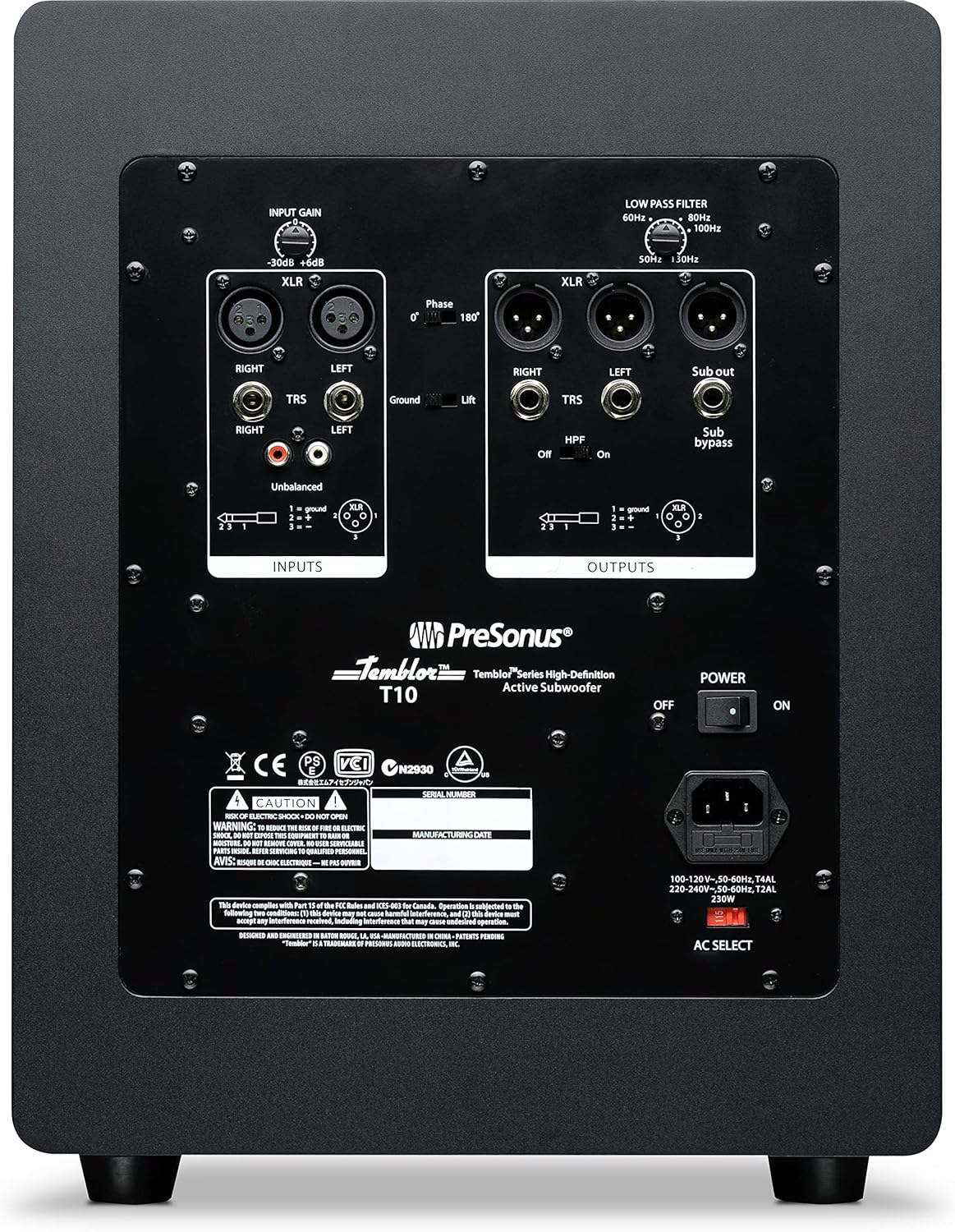 PreSonus Temblor T10 Powered Studio Subwoofer