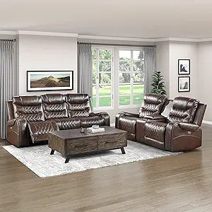Lexicon Derringer Reclining Living Room Set - Brown