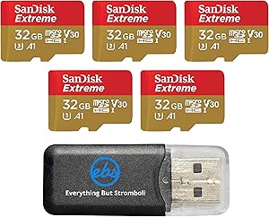 SanDisk Extreme 32GB MicroSD 4K UHD 5-Pack — main product image