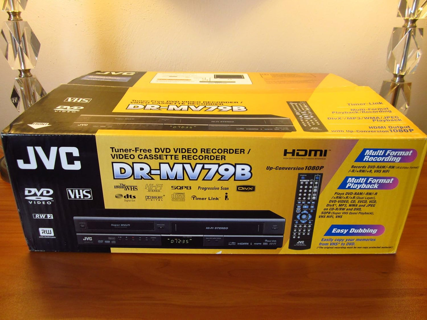 JVC DRMV79B 1080p Upconverting DVD Recorder VCR Combo