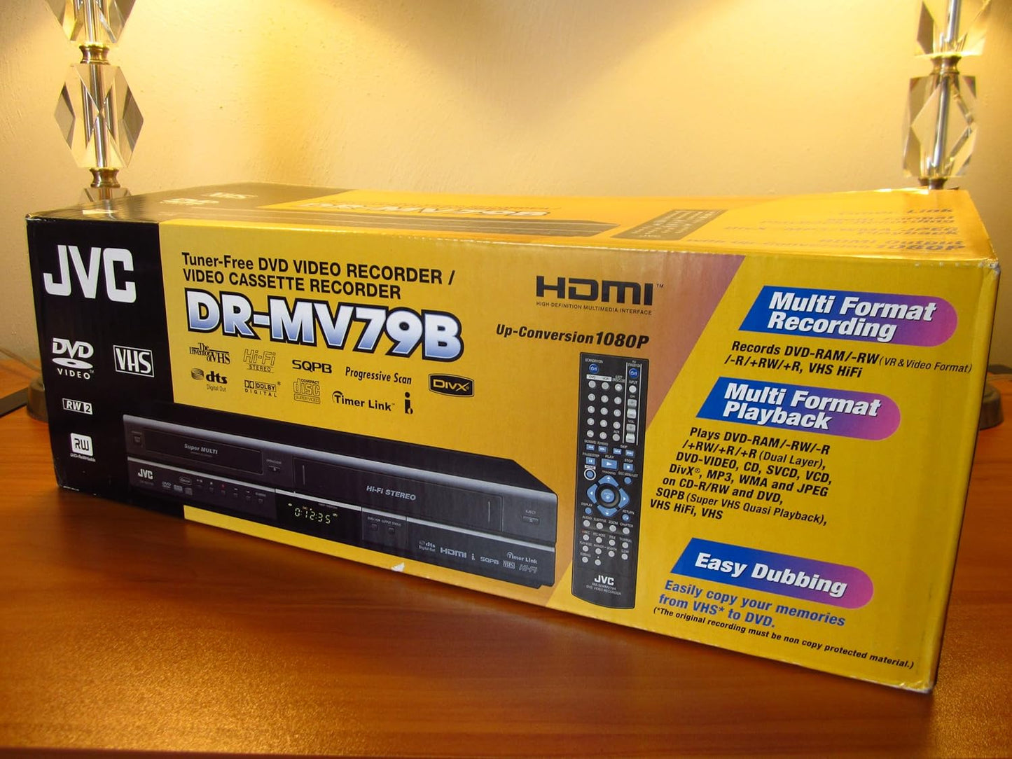 JVC DRMV79B 1080p Upconverting DVD Recorder VCR Combo