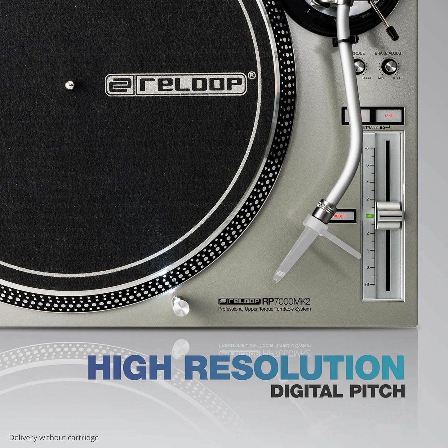 Reloop AMS-RP-7000-MK2-SLV Professional Direct Drive Turntable