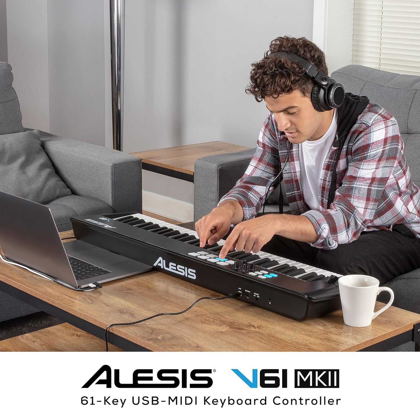 Alesis V61 MKII USB MIDI Keyboard Controller - 61 Velocity Keys