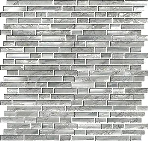 MSI AMZ-MD-00177-SAM Silver Canvas Glass Tile Sample — main product image