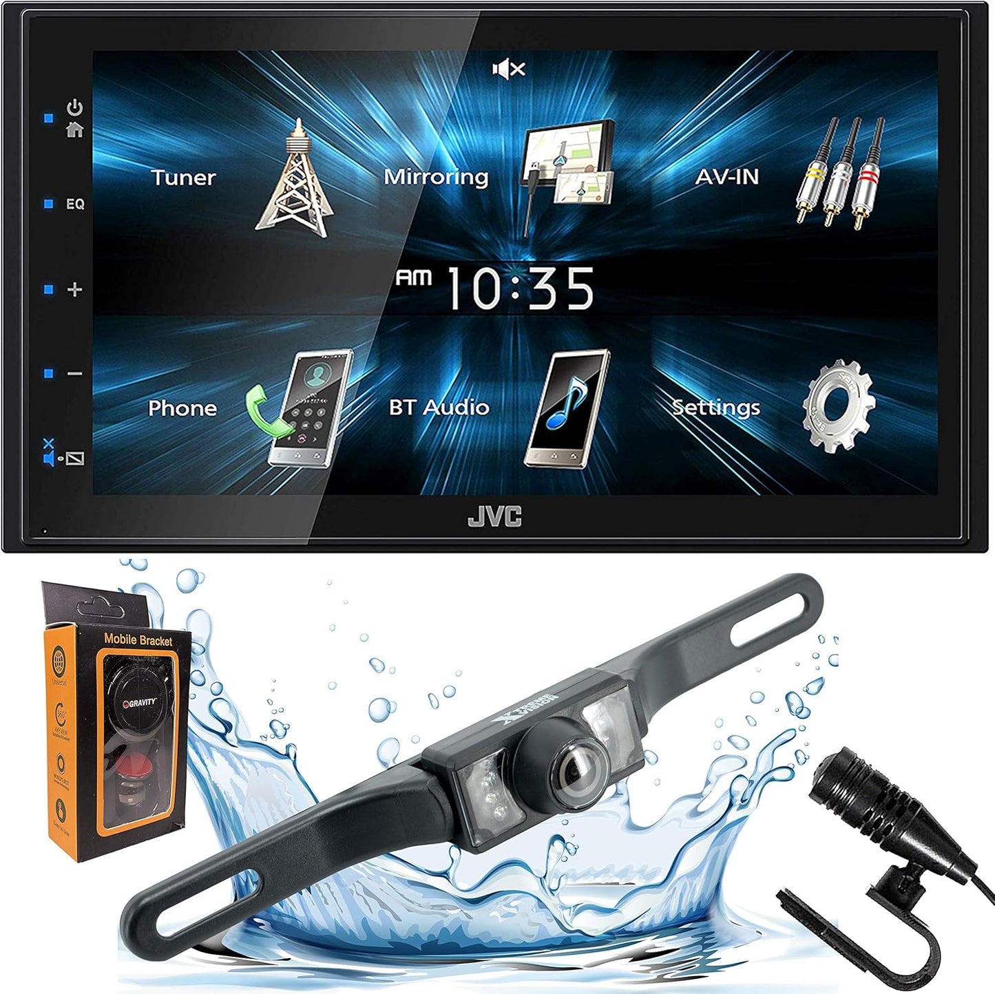 JVC KWM150BT Digital Media Receiver Backup Camera Bundle