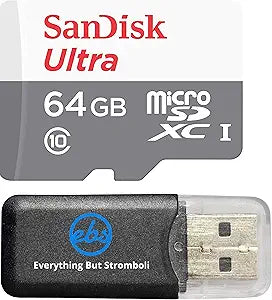 SanDisk 64G_TF_Ultra_San_R4BLK Memory Card Reader Bundle